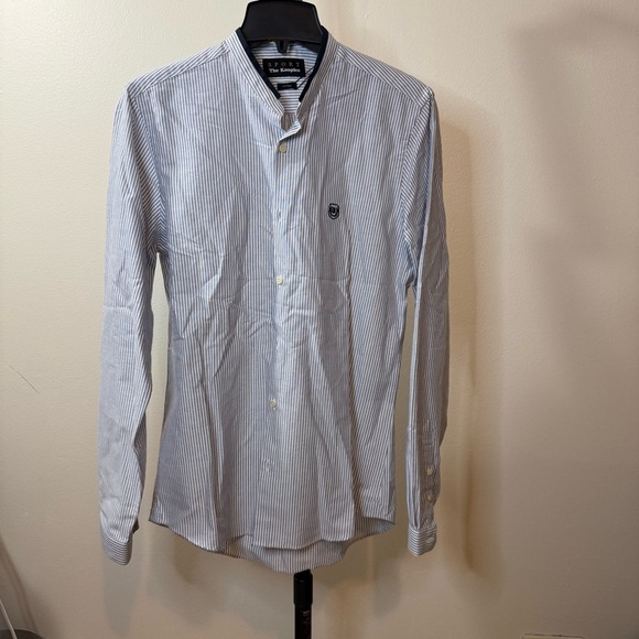 The Kooples Other - The Kooples Light Blue Striped Button Down Shirt